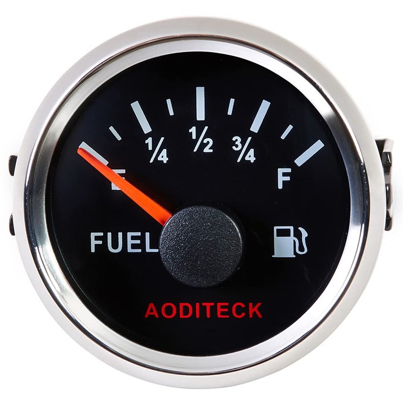 AODITECK 240-33ohm Black Marine Fuel Gauge for Boat and Vehicle - Image 1