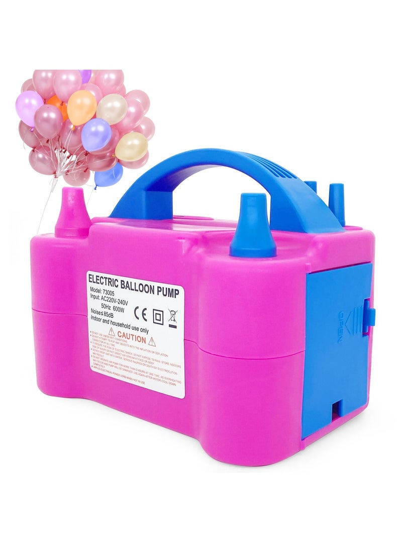 منفاخ بالونات كهربائي بفوهات مزدوجة منفاخ هواء محمول لتزيين الحفلات ومستلزمات الحفلات - Image 1