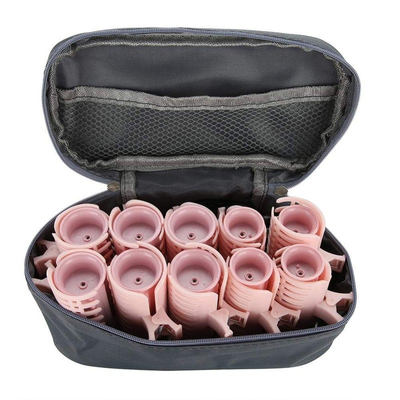 woobles Professional Electric Heated Roller,Curling Roller,Classic Hair Style Tool for Short Hair and Long Hair(10 Piece Pink Heat Roller 1 Piece Bag) (Upgrade Style) - Image 2