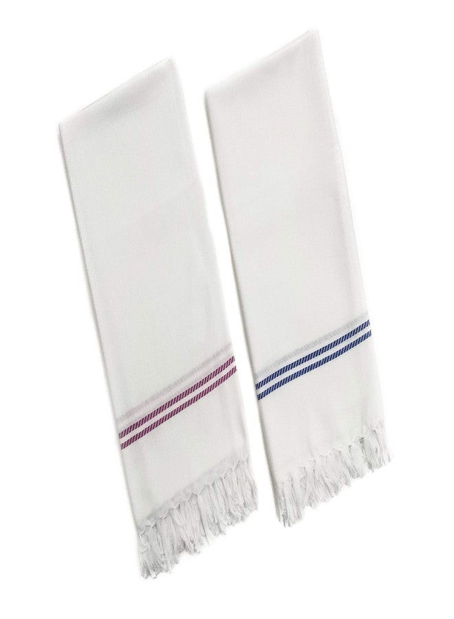AVKA Studio Bath Towels Cotton Thin Indian Towel Handloom Kitchen Towel Ultra Absorbent Fast Drying 30x60 Inches Set of 2 - Image 1