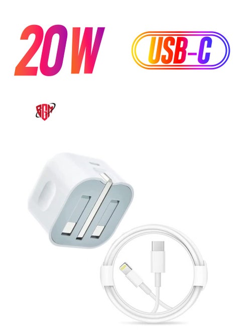 IPhone 20W USB-C Power Adapter With Cable for iPhone 12 / iPhone 12 Pro max /12mini (iPhone 20W USB-C Power Adapter)