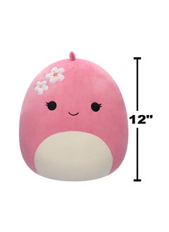 Squishmallows 12 inch Medium Plush Moira Pink Dinosaur with Sakura Flowers Officially Licensed Kellytoy Plush Toy Colorful Soft Gift for Kids Girls & Boys Washable Squishy Stuff Toy Multicolor All Age  - Image 5