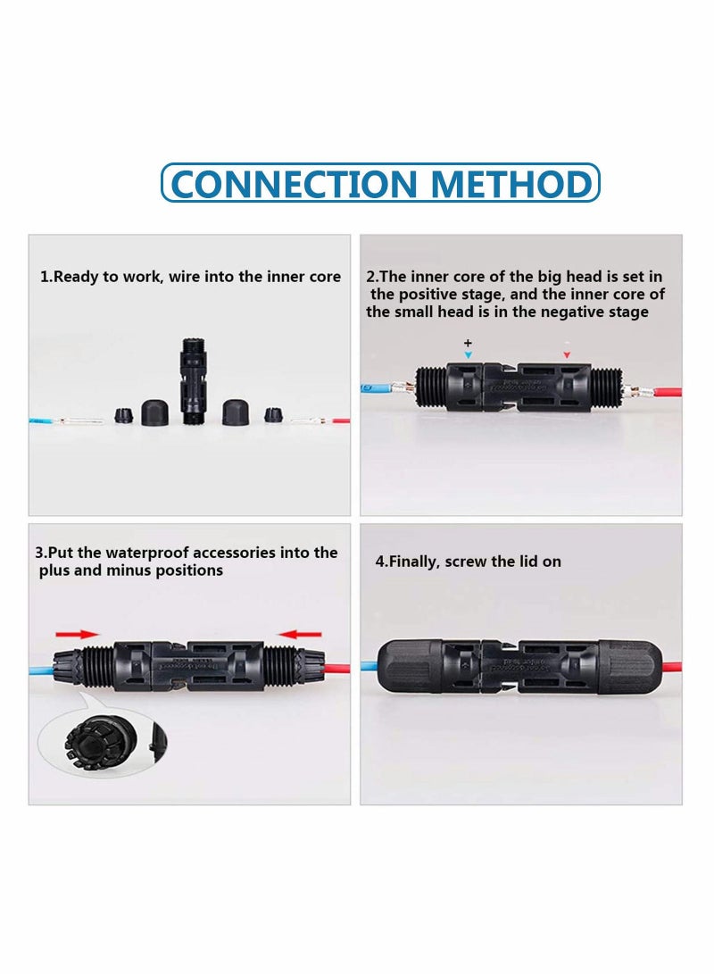 SYOSI 12 Pieces Solar Connectors MC4 Panel Cable with Spanners IP67 Waterproof 6 Pairs Male Female 1000V 30A 14AWG 10AWG - Image 5