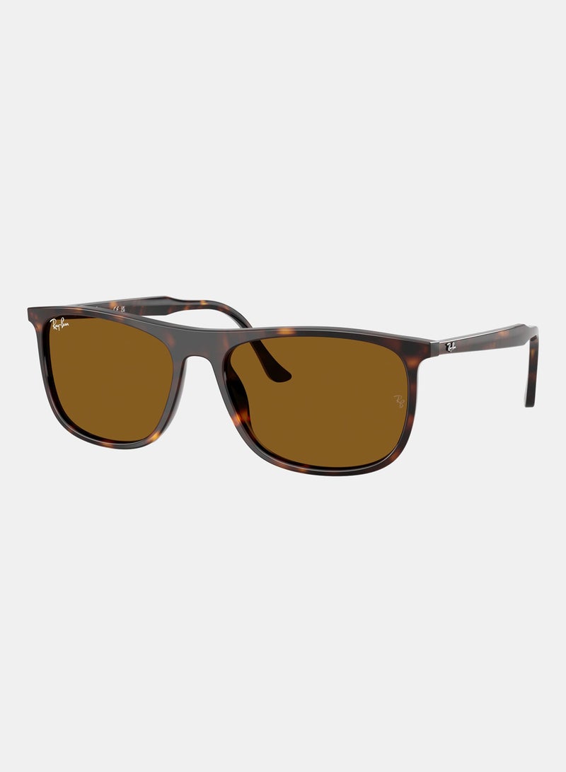 راي بان Unisex Full-rimed Rectangular Sunglasses 2216, 58, 902, 33 - Image 2