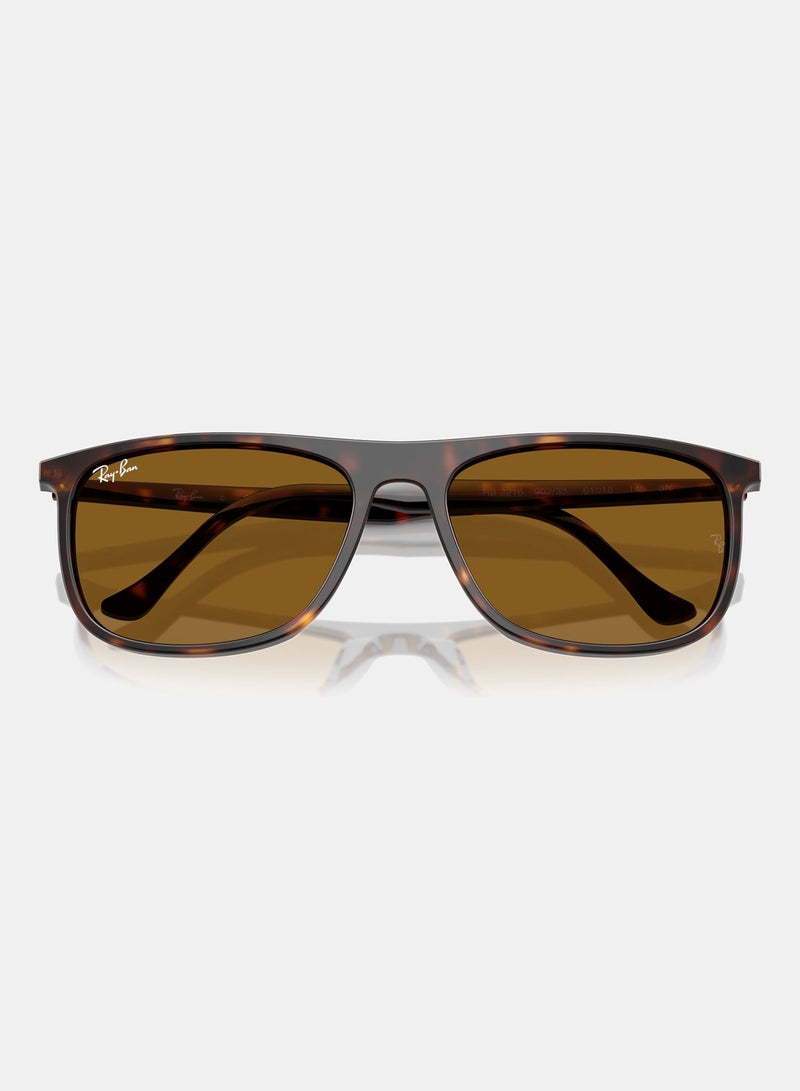 راي بان Unisex Full-rimed Rectangular Sunglasses 2216, 58, 902, 33 - Image 5