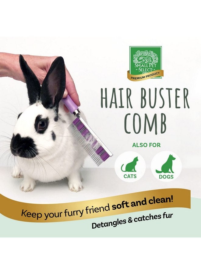 Small Pet Select - Hair Buster Comb for Rabbits, Cats and Dogs, Metal Pet Comb for Shedding and Detangling, Grooming Tool for Small Pets with Long and Short Fur - Image 2