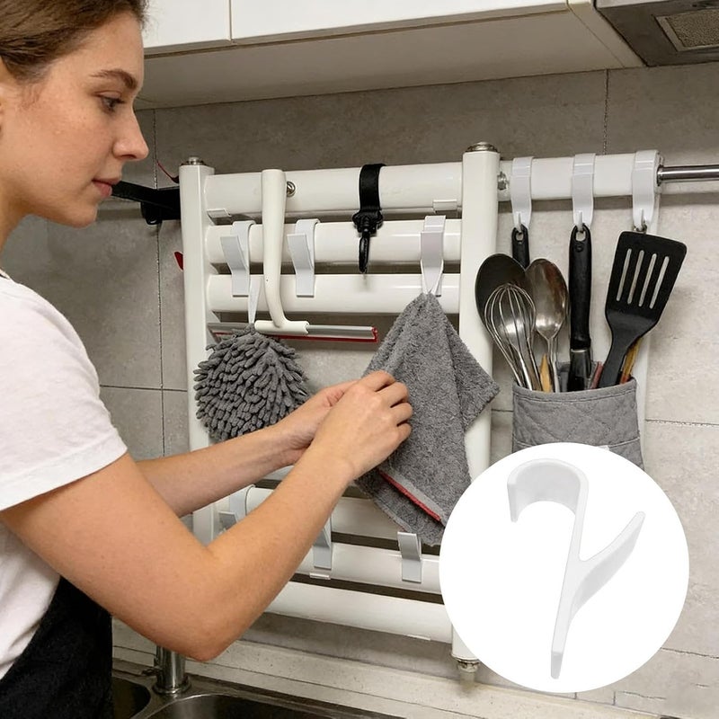 Towel Hanger for Bathroom,Space Saving Rack,Over Radiator Hanger Towel Hooks | for Keys Bags Hat Door Kitchen Living Room Dorm Home Shower Basement Entryway Laundry Room - Image 3