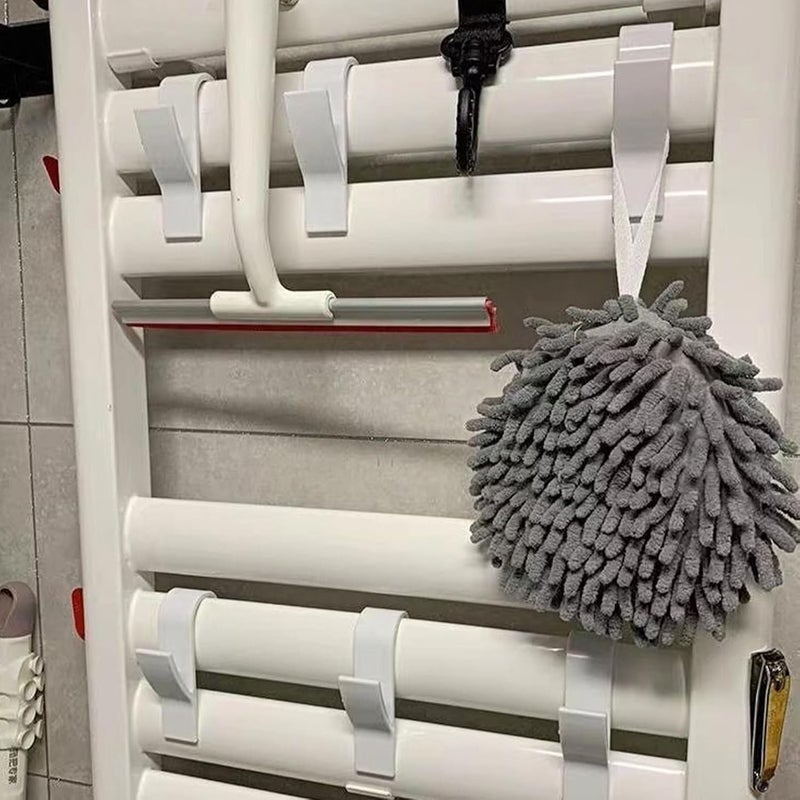 Towel Hanger for Bathroom,Space Saving Rack,Over Radiator Hanger Towel Hooks | for Keys Bags Hat Door Kitchen Living Room Dorm Home Shower Basement Entryway Laundry Room - Image 2