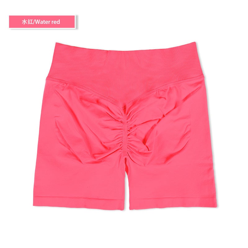 Generic DFYNE Seamless Sports Shorts Yoga Fitness Set water red