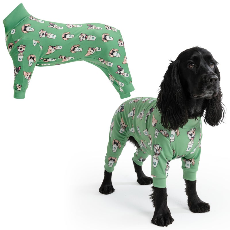 Spark Paws Dog Pajama Dog Recovery Suit Male Onesie UltraSoft and 4Way Stretch for Small Medium and Large Breeds Pup Cup L - Image 2