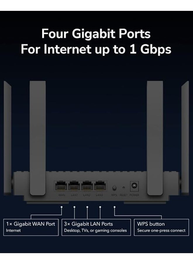 CUDY WR3000 AX3000 DUAL-BAND WI-FI 6 ROUTER, GIGABIT ETHERNET, MU-MIMO, OFDMA, VPN, WIREGUARD, CUDY MESH - Image 2
