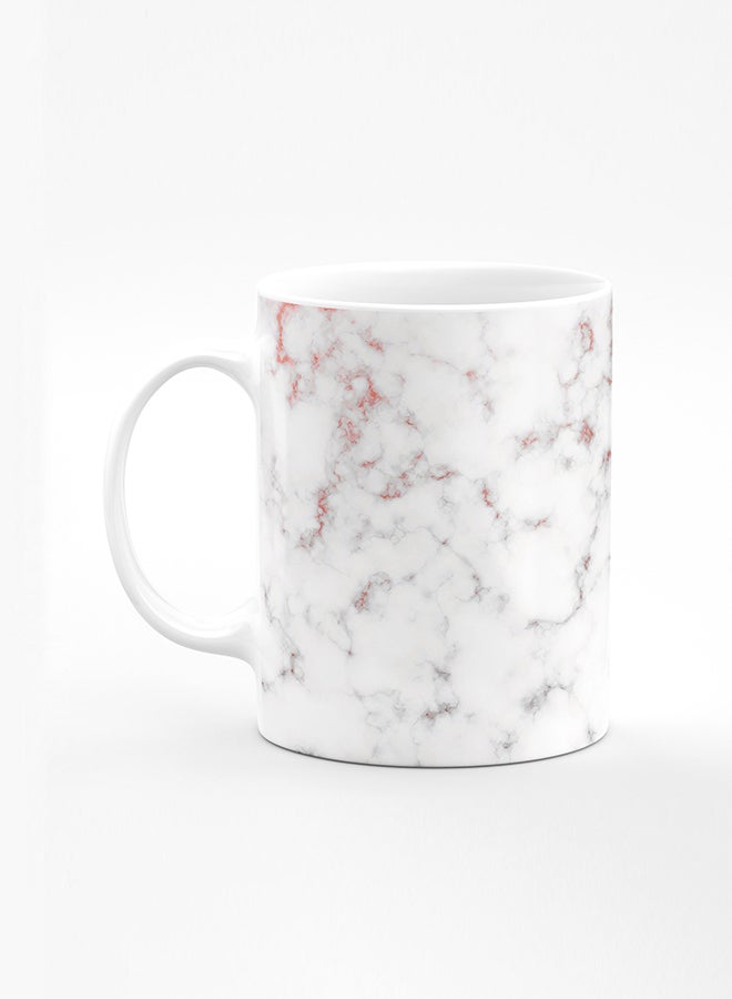 Stylizedd Designer Printed Coffee Mug with Heavy Duty Handle 11oz Ceramic Personalised Gift Mugs Cup [Microwave Safe & Dishwasher Proof] - Marble Print Rose Grey - Image 1