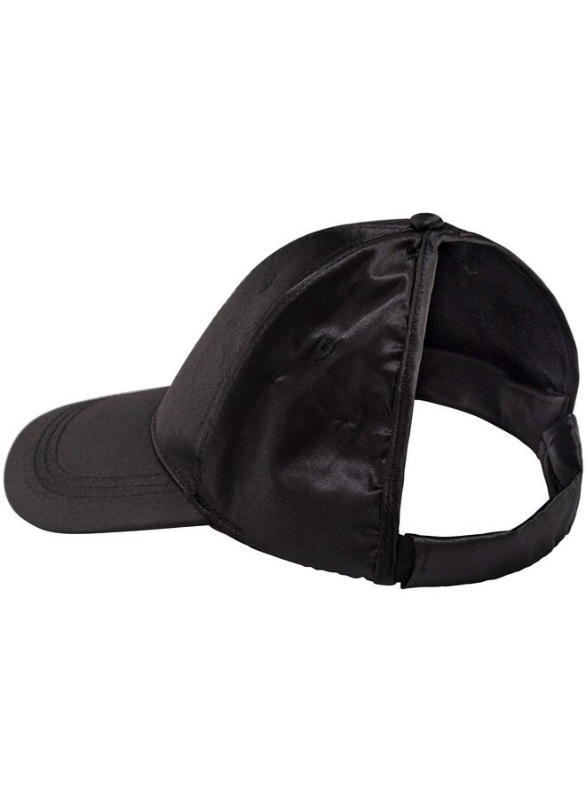 Curl Keeper Curly Hair Solutions Badazz Backless Hat For Curly Hair And Natural Hair (Black Satin)  - Image 3