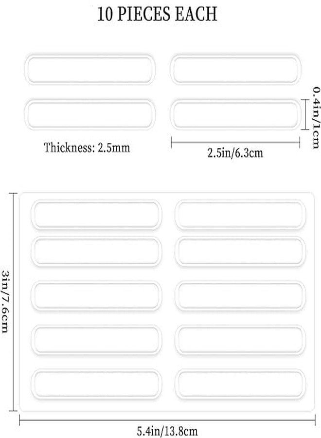 Sugalsu Cabinet Door Bumper 10Pcs, Cabinet Bumpers Clear Self Adhesive Rubber Bumpers Stripes Clear Bumpers for Cabinets Bumper Pads for Sound Dampening Buffer Pads - Image 2