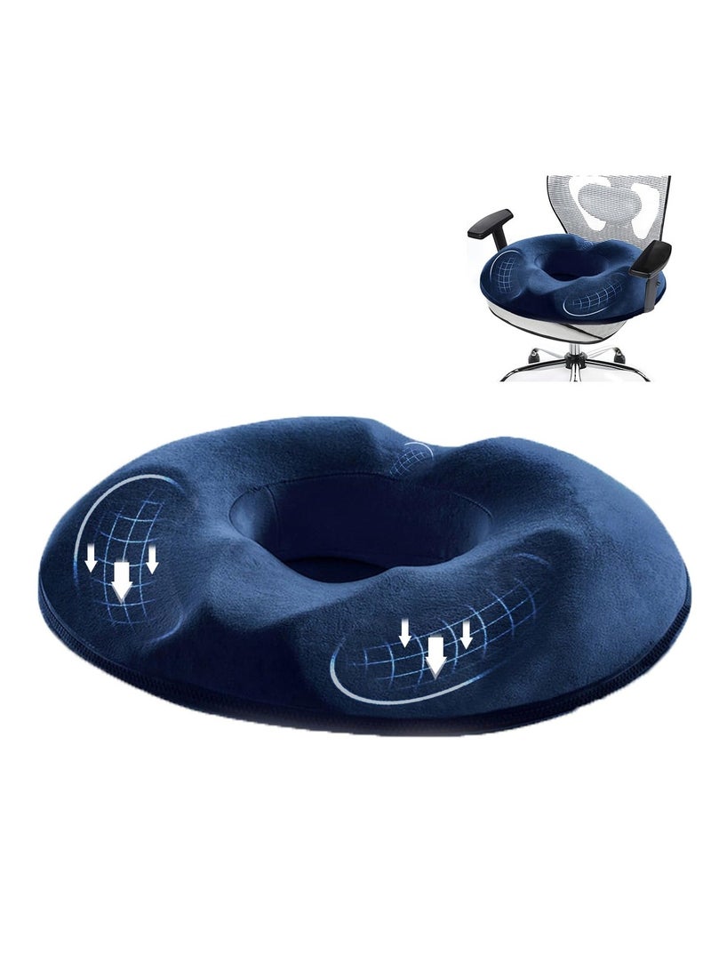 ZERIFAM Memory Seat Cushion, Memory Cotton Round Cushion, Ergonomic Design, Anti Slip and Stable. Relieve Pain and Protect the Coccyx, Suitable for Driving, Office, Home and Other Scenarios, Relieve Discomfort Such as Hemorrhoids and Prostate, Comfortable and Practical - Image 1