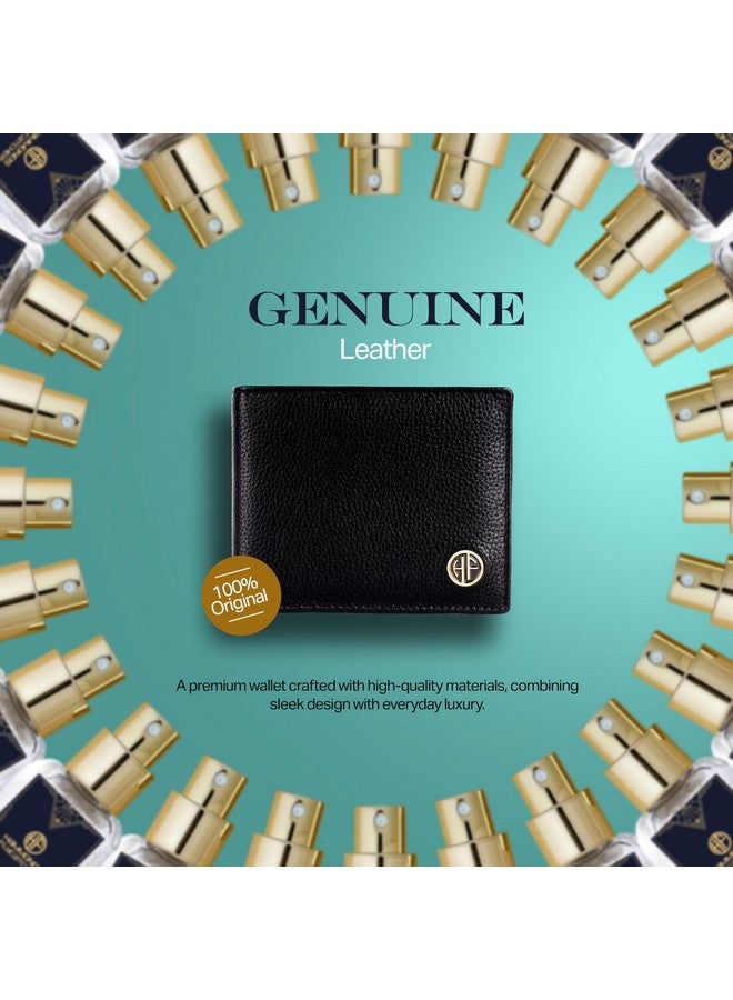 HAMMONDS FLYCATCHER Gift for Men & Women Combo - Genuine Leather Wallet Giftset - Leather Wallet- Birthday Special & Unique Gift Ideas (Aqua Di Gio, Blick Black) - Image 3