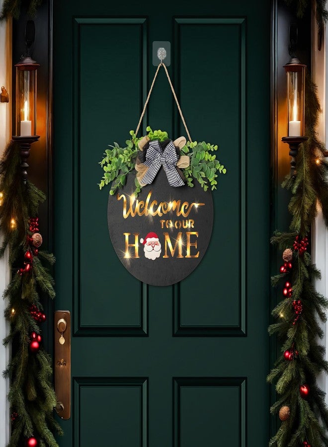 MIPON Welcome Sign for Front Door, Wall, or Porch Decor - Interchangeable Seasonal 17 Changeable Icons for All Seasons & Holidays (Spring, Summer, Fall, Winter, Easter, Christmas) - Black - Image 2