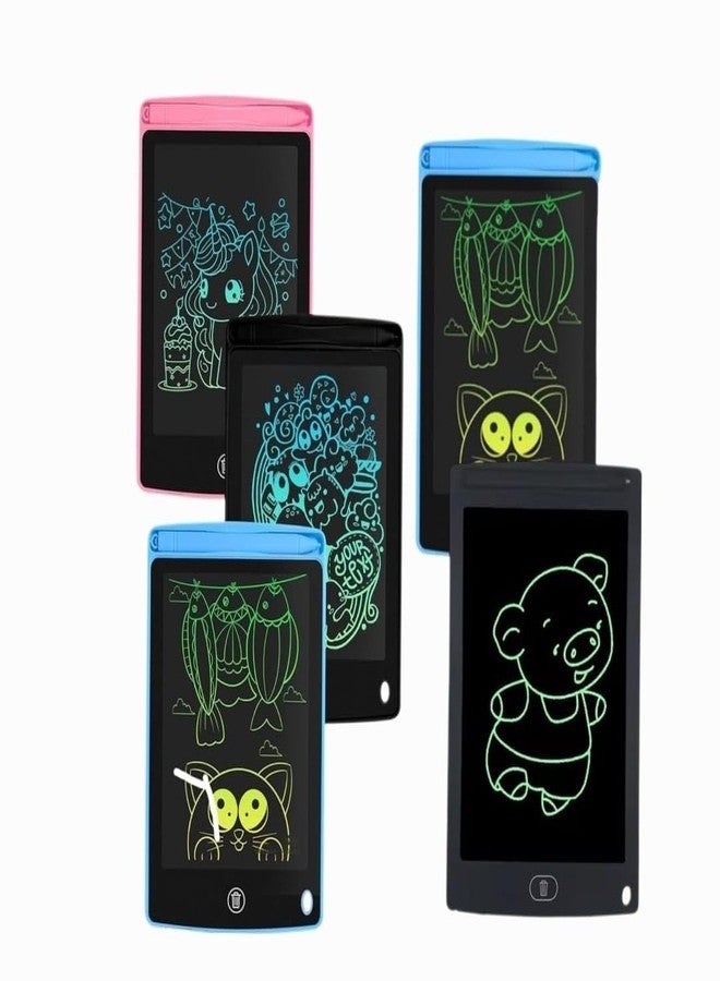 لوحة كتابة LCD للأطفال، لوحة سحرية إلكترونية للرسم والتخطيط، لوحة رقمية خشنة مع قلم، لوحة رسومات، دفتر ملاحظات ذكي (عبوة من 5 قطع) - Image 1