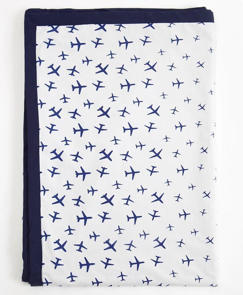 Blooming Buds Blue Airplane -Pure Cotton Single Dohar Soft Reversible for Teens (57x83 Inches), Ideal for Summers - Image 4