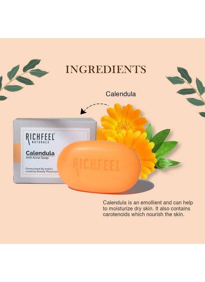 Richfeel صابون الآذريون المضاد لحب الشباب؛ للبشرة المعرضة لحب الشباب والبقع؛ تركيبة طبية؛ يساعد على تهدئة البشرة وتجديدها؛ 75 جرام (عبوة من 8 قطع)  - Image 4