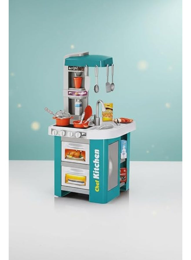 MUMS PLANET Little Chef Kids Play Kitchen Set – Interactive Kitchen Toys with Light and Sound Effects – Children's Kitchen Toy – Perfect Gift for Kids – Kids Toys – Kids' Play Kitchen Games-Action games-Educational games - Image 4