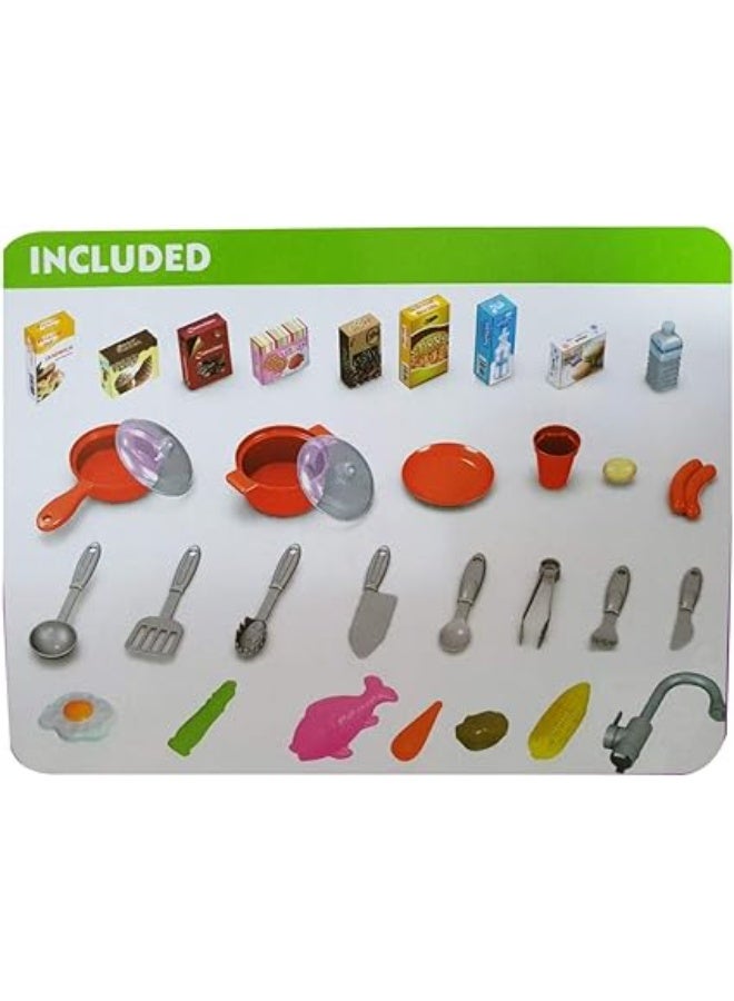 MUMS PLANET Little Chef Kids Play Kitchen Set – Interactive Kitchen Toys with Light and Sound Effects – Children's Kitchen Toy – Perfect Gift for Kids – Kids Toys – Kids' Play Kitchen Games-Action games-Educational games - Image 5