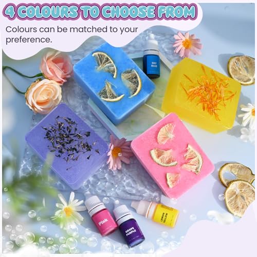 Jcoos Soap Making Kit for Kids, Make Your Own Soap Kit Soap Making Kit Science Kits for Kids, 9 Soap Mold, Soap Base, Scents, Activities Girls Crafts Christmas Gifts - Image 5