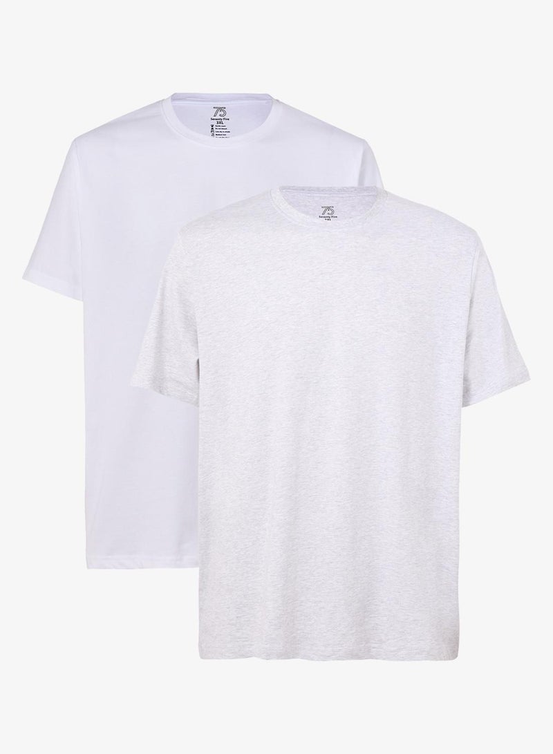 سفنتي فايف بيسيكس عبوة من  تي شيرت مقاس كبير - Image 1