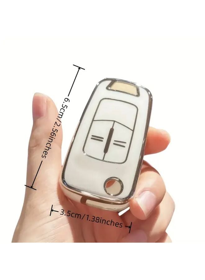 Black TPU Key Cover Case Shell with Keychain for Opel Vauxhall Astra J Corsa D Insignia - Image 5