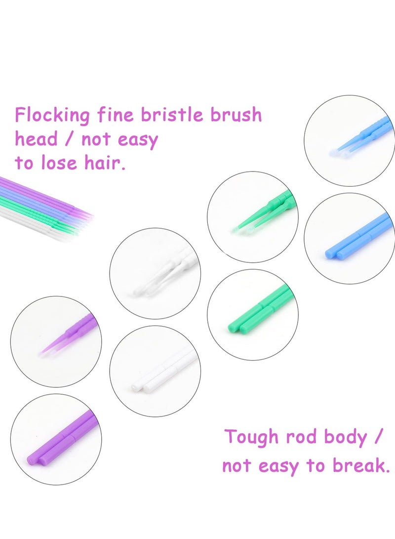 UNIVERSAL 80 Pieces Paint Swabs Set Fine Brush Paint Swabs Are Available in 4 Sizes 1.0mm 1.5mm 2.0mm 2.5mm Four Colors Purple White Green Blue for Paint Repair with Storage Box - Image 4