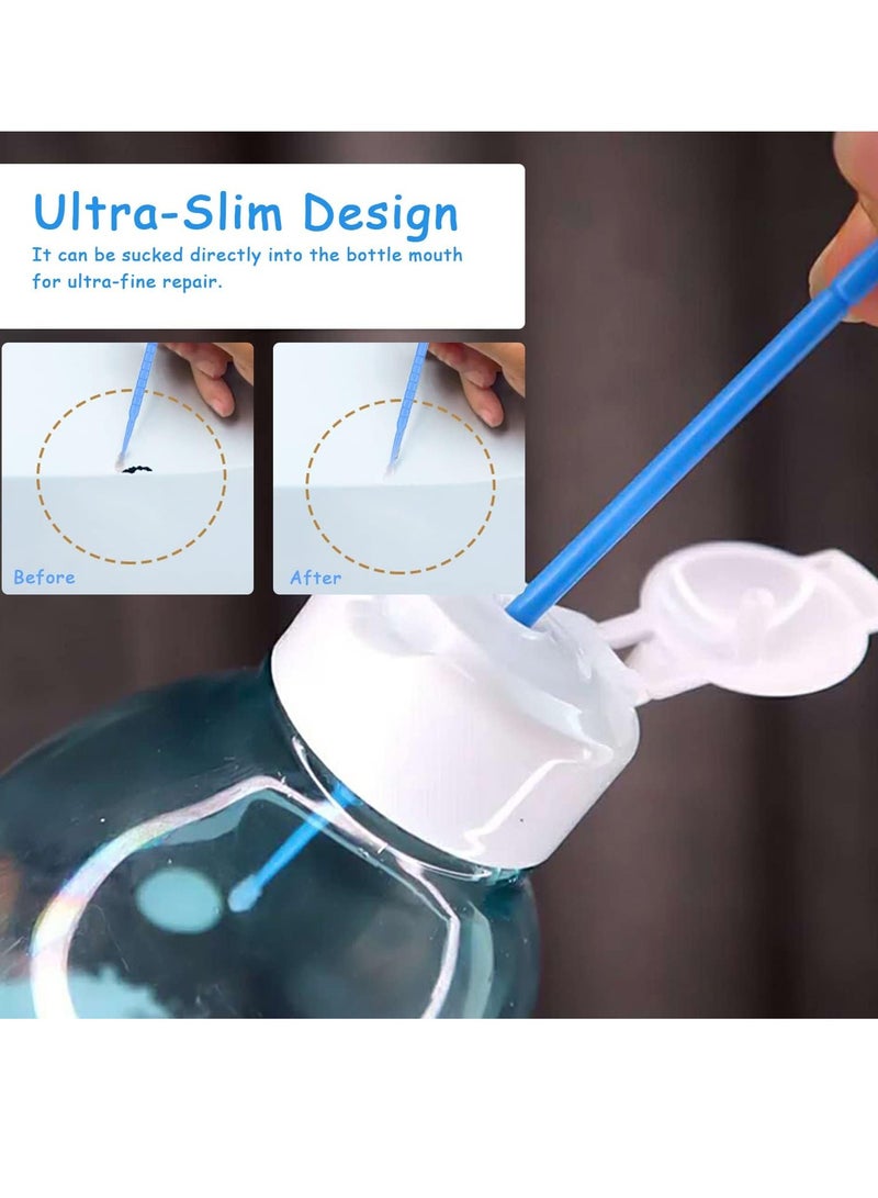 UNIVERSAL 80 Pieces Paint Swabs Set Fine Brush Paint Swabs Are Available in 4 Sizes 1.0mm 1.5mm 2.0mm 2.5mm Four Colors Purple White Green Blue for Paint Repair with Storage Box - Image 5