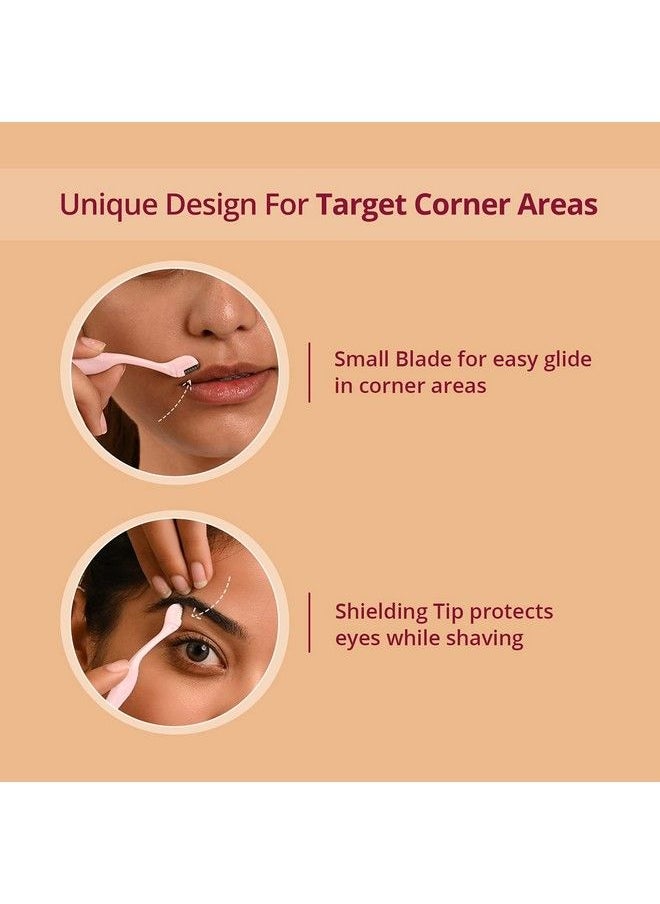 CARMESI Eyebrow Razor ; For Salonlike Eyebrows ; Eyebrows Upper Lip Targeted Corner Hair ; Suitable For Sensitive Areas ; No Cuts ; Safe & Hygienic ; 3 Units  - Image 3