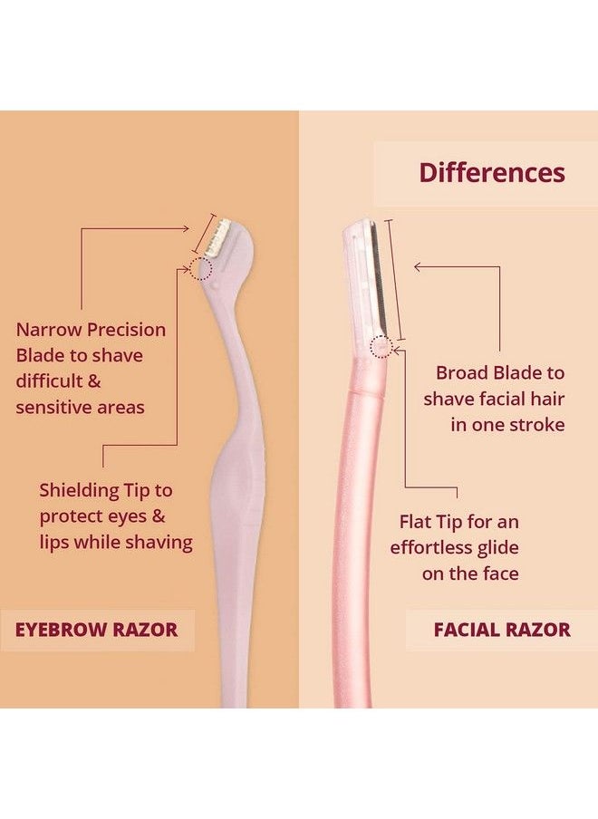 CARMESI Eyebrow Razor ; For Salonlike Eyebrows ; Eyebrows Upper Lip Targeted Corner Hair ; Suitable For Sensitive Areas ; No Cuts ; Safe & Hygienic ; 3 Units  - Image 4