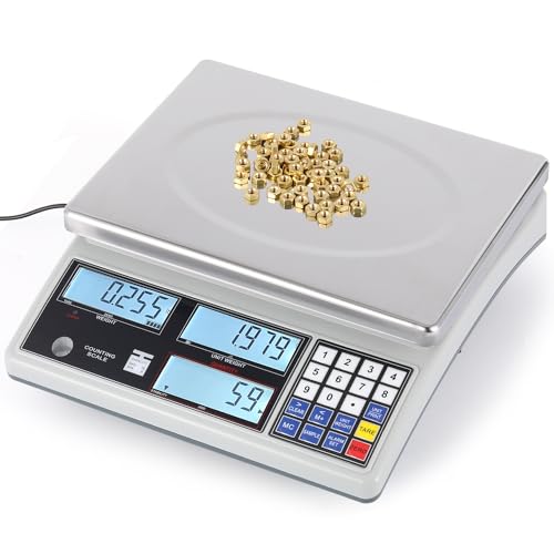 Bonvoisin Industrial Counting Scale Digital Scale for Parts and Coins kg/g/lb Electronic Gram Scale Inventory Counting Scale Industrial Parts Coins Piece Counting Scale (15kg/33lb, 0.1g) - Image 1