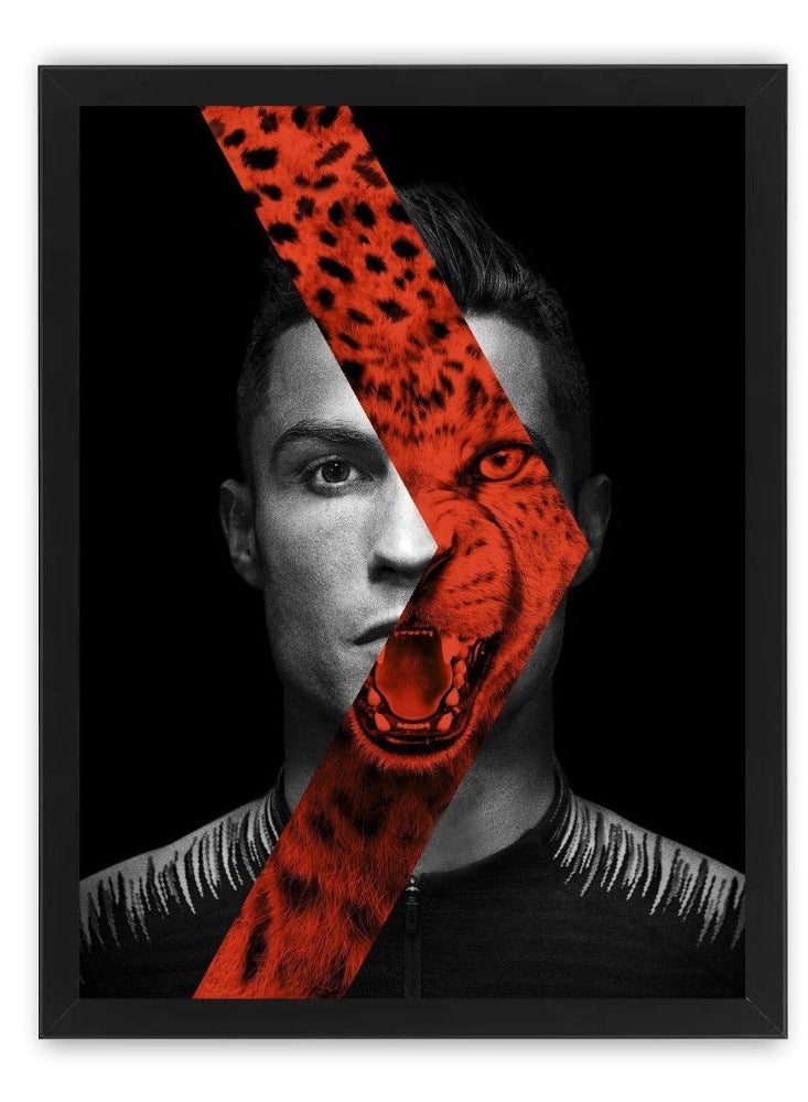 MEC Ronaldo Football Player Design Poster Frame 30x40 Cm - Image 1