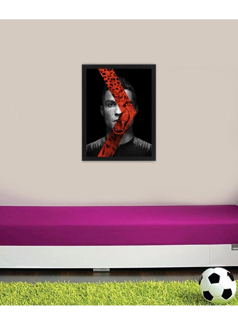 MEC Ronaldo Football Player Design Poster Frame 30x40 Cm - Image 4