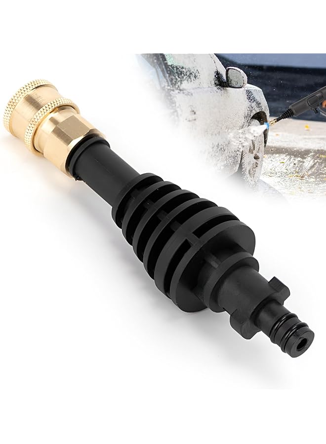 NALACAL محول قضيب تمديد بديل، فوهة أداة غسيل السيارات، ملحقات قضيب التوصيل السريع لمسدس غسيل الطاقة، متوافق مع ملحقات غسالة الضغط Worx Hydroshot (أسود، مادة البولي بروبيلين) - Image 1