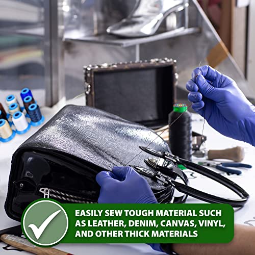 Mandala Crafts Bonded Nylon Thread Airforce Blue Heavy Duty Sewing Threads - 1500 YDs Size 69 210D T70 Tex 70 Thread for Leather Jeans Weaving Outdoor Marine Upholstery Threads - Image 5