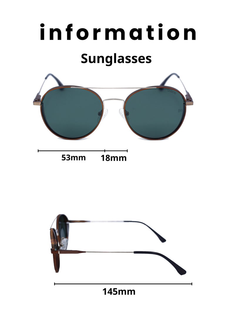Baleno "Aviator Sunglasses with Polarized UV Protection Lenses – Lightweight, Durable Metal Frame for Men & Women, Perfect for Driving, Travel, and Outdoor Activities" - Image 5