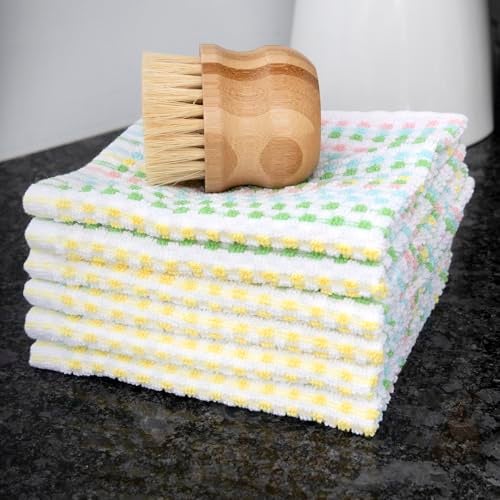 Ritz Pebble Bar Mop Towels: Highly Absorbent and Super Soft, 100% Cotton, Durable Super Absorbent Kitchen Bar Towels for Wiping Tables and Counters, 12x12, 6-Pack, Spring - Image 5