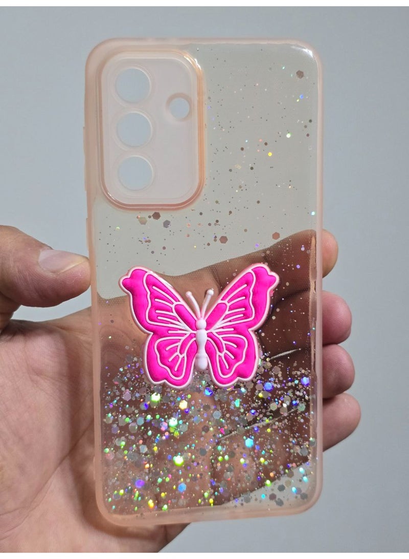 غطاء خلفي عليه فراشة متوافق مع هاتف سامسونج جلاكسي A36 - Image 1