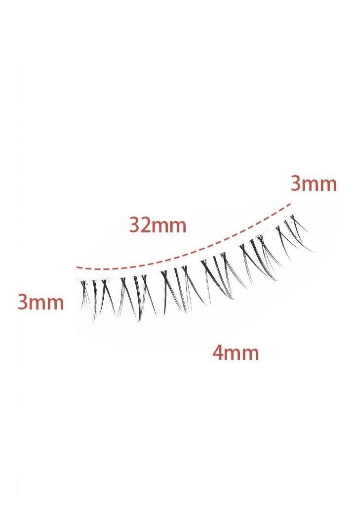 Bottom Lashes Strip Clear Band Lower Lashes Natural Lower Eyelashes Extension Cosplay Bottom Eyelashes Reusable 10 Pairs - Image 2