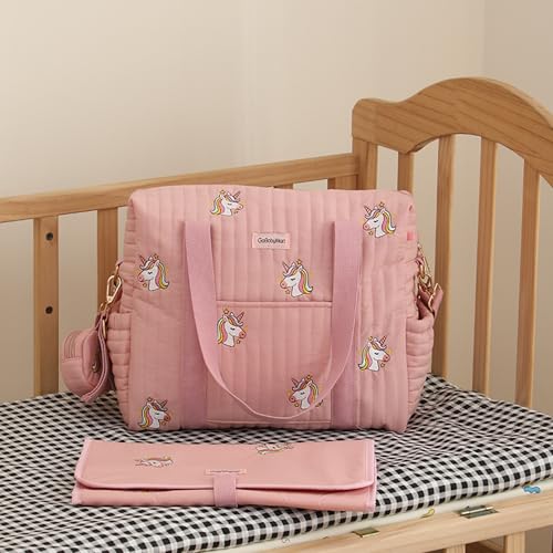 GOBABYMART 3pc Diaper Bag Tote Set, Hospital Bag for Labor & Delivery, Maternity Travel Bag with Changing Pad & Pacifier Case - Image 5
