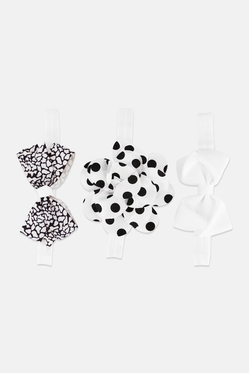 Expressions Toddlers Girl 3Pcs Allover Print Headwraps, Multicolor - Image 3