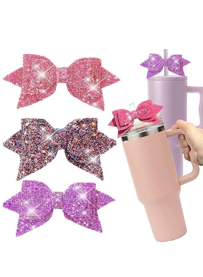 3Pcs Straw Topper for Simple Modern Tumbler, Bow Straw Decor for Cup Accessories - Image 1