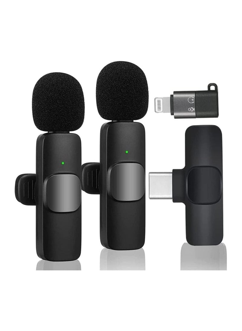 Generic - Wireless Lavalier Microphone for Type-C Phone- Plug-Play Wireless Mic with 2 Microphone for USB-C Android Phone and iPhone Video Recording- Interview- Vlog- Auto Sync and Noise Reduction- 2.4 GHZ - Image 1