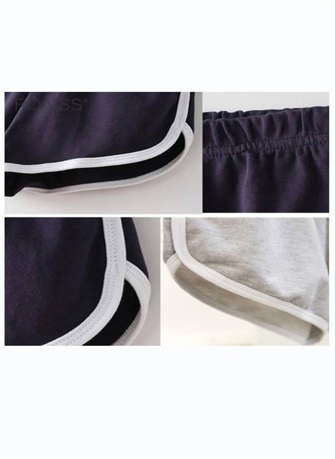 roaiss Women'S Elastic High Waist Fitness Shorts Fashion Solid Color Hip Bag Yoga Shorts Gym Training Shorts Elastic Flat Angle Safety Shorts  - Image 3