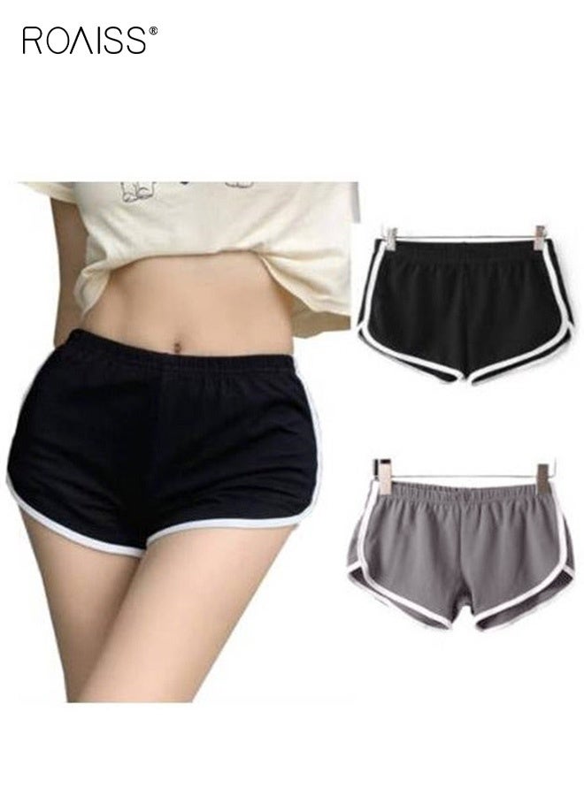 رويس المرأة مرونة عالية الخصر اللياقة البدنية السراويل موضة بلون الورك حقيبة اليوغا السراويل الصالة الرياضية التدريب السراويل مرونة زاوية مسطحة السلامة السراويل - Image 2