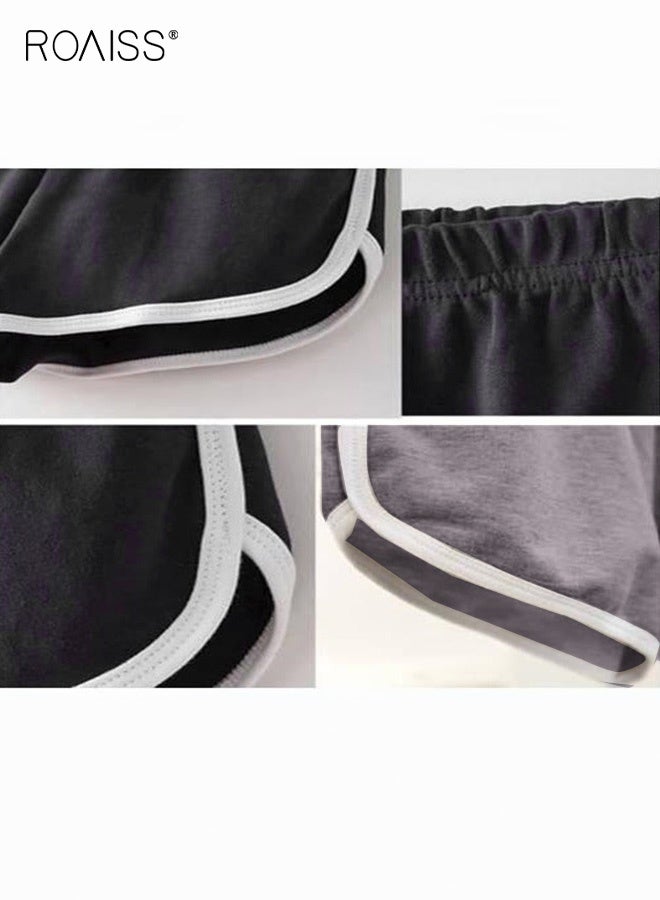 رويس المرأة مرونة عالية الخصر اللياقة البدنية السراويل موضة بلون الورك حقيبة اليوغا السراويل الصالة الرياضية التدريب السراويل مرونة زاوية مسطحة السلامة السراويل - Image 3