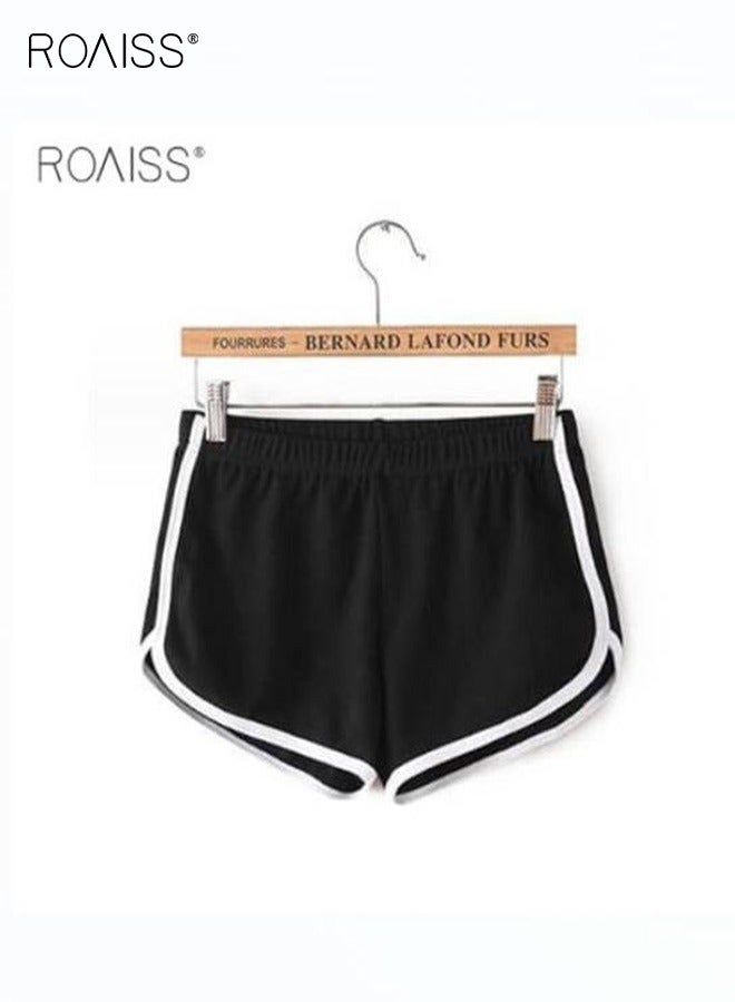 رويس المرأة مرونة عالية الخصر اللياقة البدنية السراويل موضة بلون الورك حقيبة اليوغا السراويل الصالة الرياضية التدريب السراويل مرونة زاوية مسطحة السلامة السراويل - Image 4